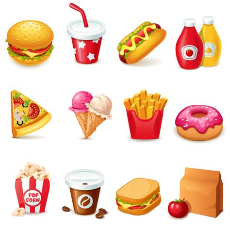 Fast Food And Drinks Design Vectors 01 Free Download