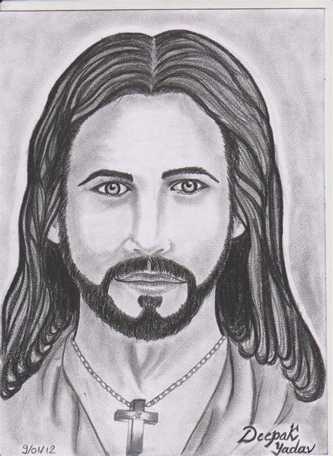 Simple Jesus Sketch At Explore Collection Of