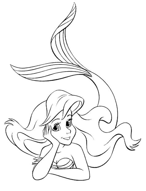 Ariel The Mermaid Coloring Pages Coloring Home