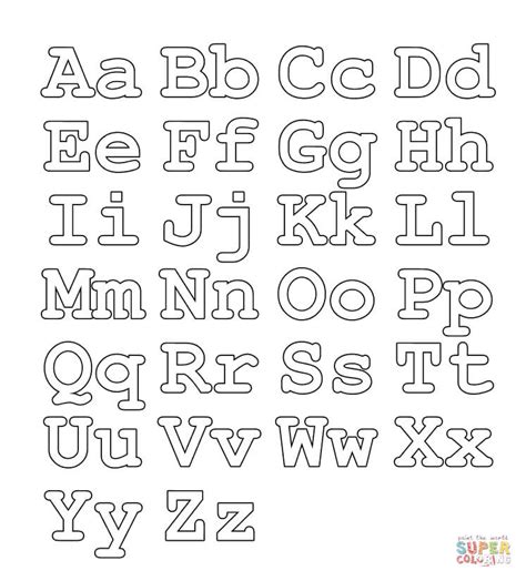 Full Alphabet Worksheet Capital And Small Letters Coloring Page