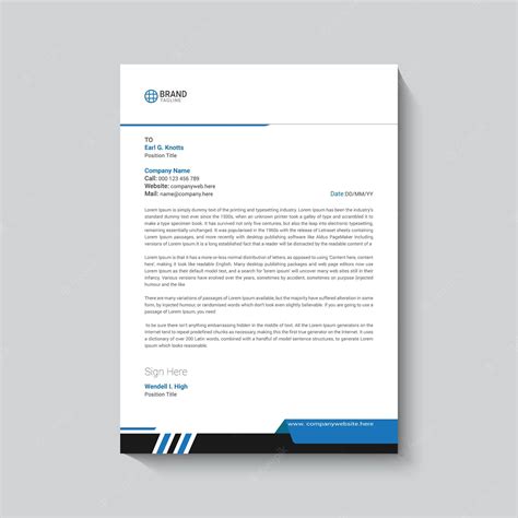 Premium Vector Corporate Letterhead Design Template