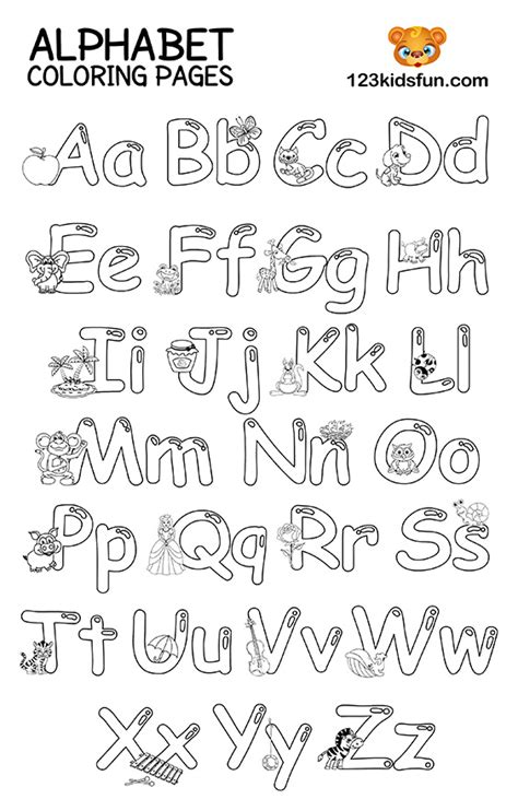 Free Printable Alphabet Coloring Pages For Kids 123 Kids Fun Apps