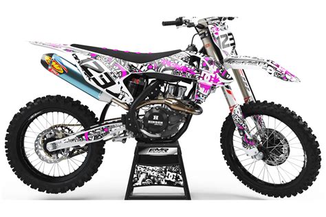 Custom Dirt Bike Graphics Kit Dc Bandw Ca15p Pink Custom Graphics Mx