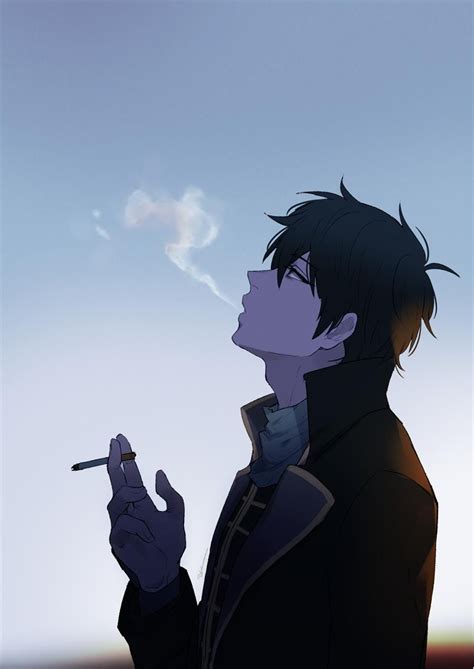 Sad Anime Boy Pfp Smoking