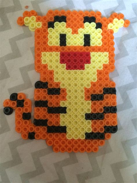 Tigger From Winnie The Pooh Perler Bead Diy Perler Bead Crafts