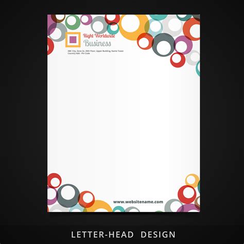 Letterhead Vector Colorful Circles Design 220704 Vector Art At Vecteezy