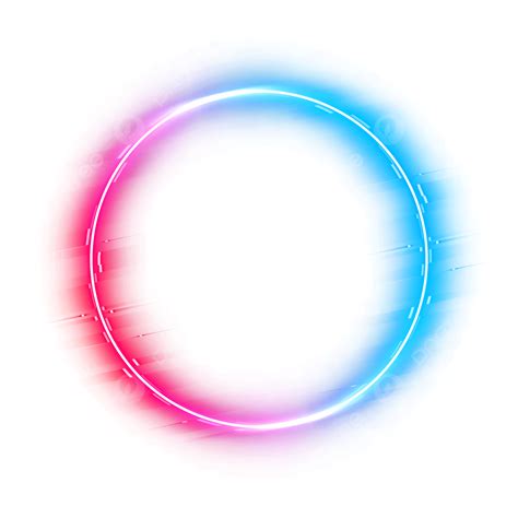 Red Blue Neon Border Light Circle Neon Neon Border Border Png