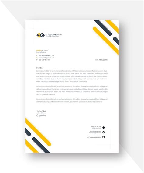 Premium Vector Corporate Letterhead Template Design Premium Vector