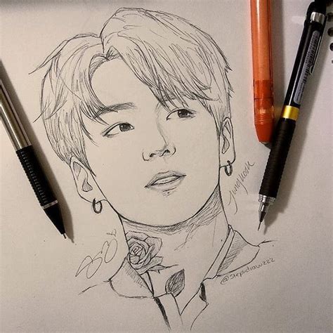 Pin By Elena Chávez On Bts Board Collab Kpop Drawings Jungkook