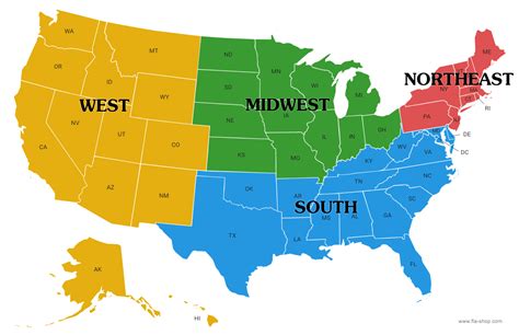 United States Region Maps Fla