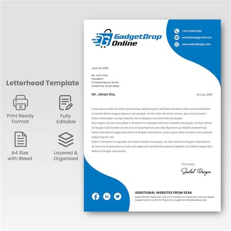 Premium Vector Corporate Letterhead Design Premium Vector