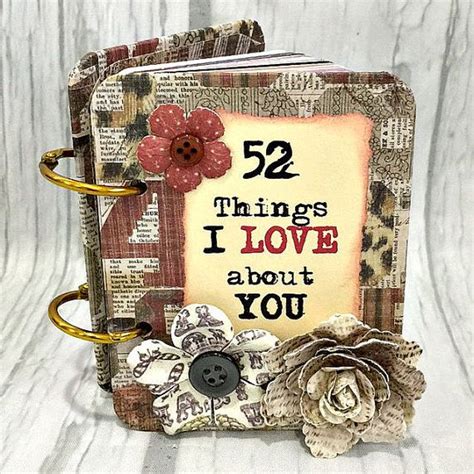 52 Things I Love About You Mini Album Scrapbook Scrapbooking Etsy