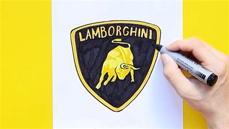 How To Draw Lamborghini Bull Logo Youtube