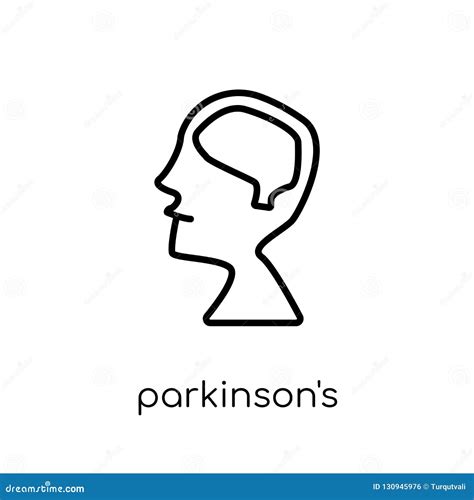 Parkinson S Disease Icon Trendy Modern Flat Linear Vector Parki Stock