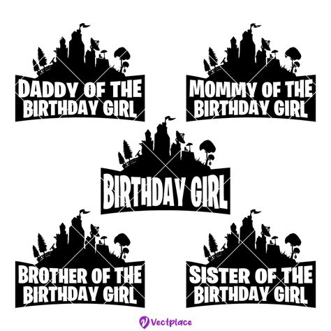 Fortnite Birthday Girl SVG Bundle Vectplace