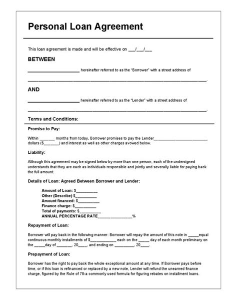 Personal Loan Agreement Template Between Friends BestTemplatess BestTemplatess Personal