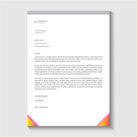 Premium Vector Letterhead Design