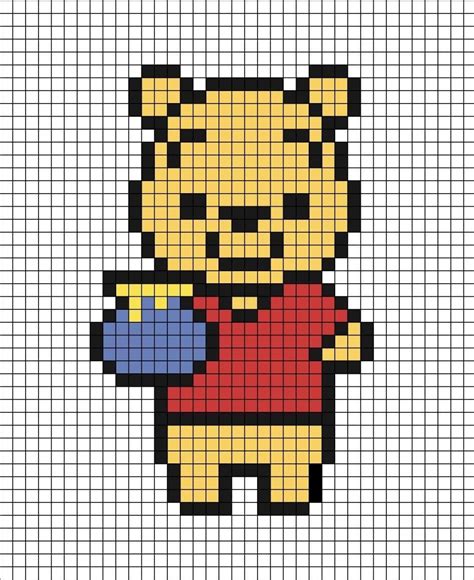 Winnie The Pooh Honey Pot Pixel Art In Pixel Art Perler Bead The Best