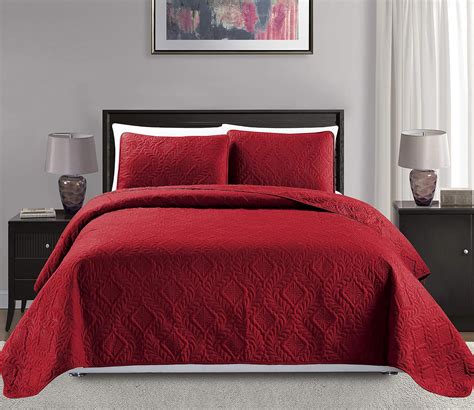 Mk Collection 3pc Fullqueen Over Size Diamond Bedspread