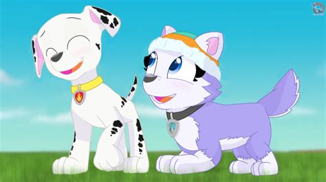 Paw Patrol Relationships Marshall X Everest By Rainboweevee Da On