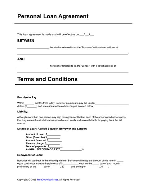 Download Personal Loan Agreement Template PDF RTF Word FreeDownloads Net