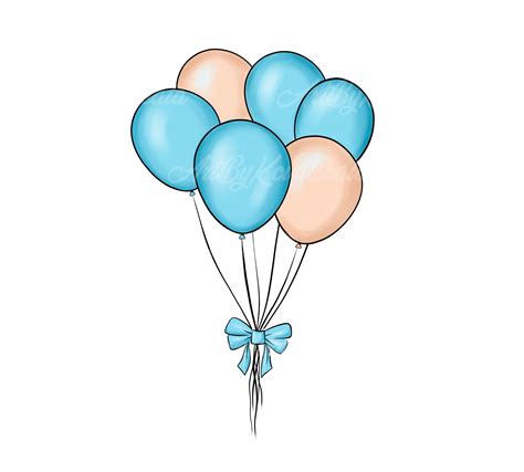 Balloons Png Balloons Clipart Birthday Balloons Png Digital Etsy Canada