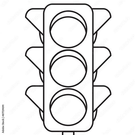 Traffic Lights Outline Stock Illustration Adobe Stock