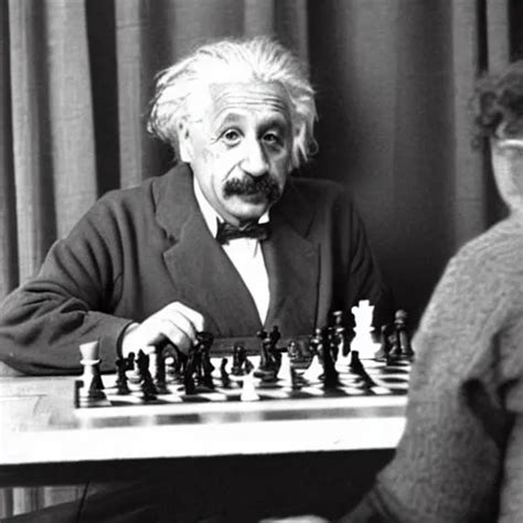 Photo Of Albert Einstein Playing Baduk With Hard Stable Diffusion