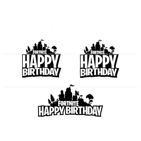 Fortnite Happy Birthday SVG Bundle Graphic Design File