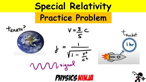 Special Relativity Time Dilation Practice Problem Youtube