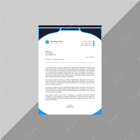 Premium Vector Corporate Letterhead Template Design Vector