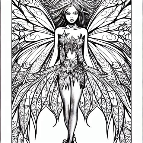 Realistic Fairy Adult Coloring Pages