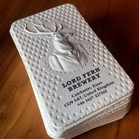 Send them to print in one click and have them delivered right to your doorstep. 3D Embossed Business Card - Lord Fern | JukeBoxPrint.com