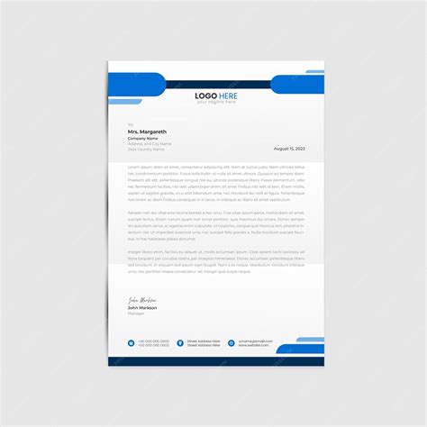 Premium Vector Minimalist And Professional Corporate Letterhead