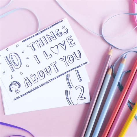 10 Things I Love About You Printable Set Pdf Jennie Moraitis Shop