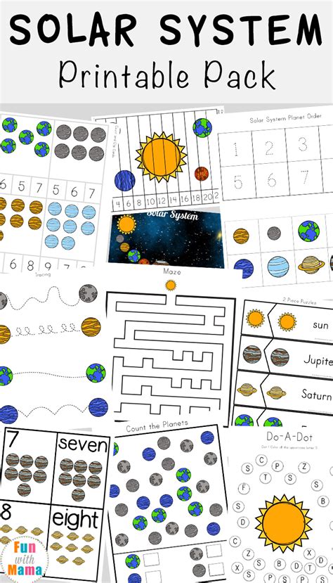 Solar System Printable Pack Fun With Mama