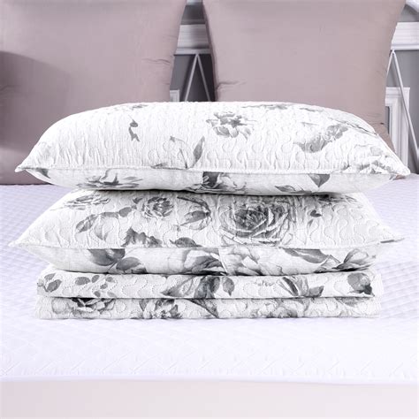 Jml 3 Piece Quilt Set Queen Size 88x92lightweight Printed Microfiber