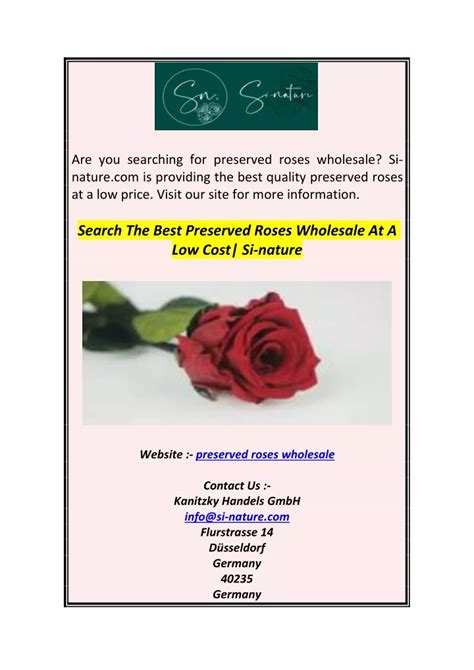 PPT Search The Best Preserved Roses Wholesale At A Low Cost Si