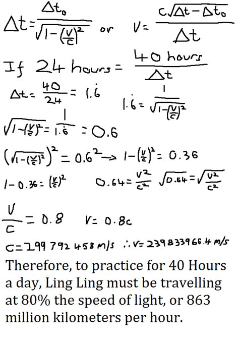 I Did The Maths Using Einsteins Time Dilation Equation I Have Worked