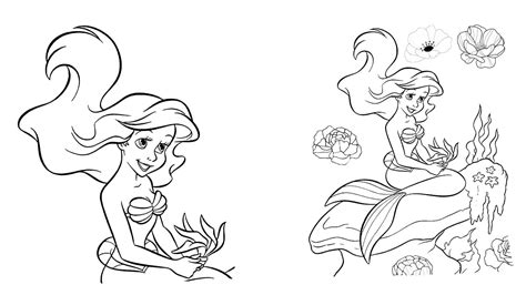 Disney Princess Ariel Mermaid Coloring Pages