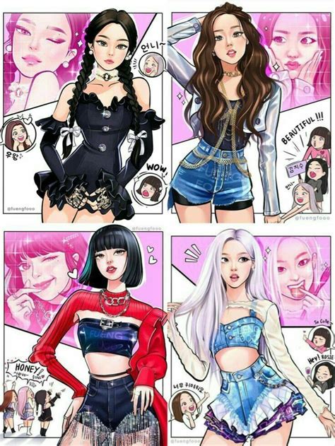 Kpop Drawings Cute Drawings Blonde And Brunette Best Friends