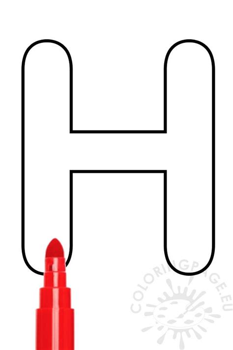 Free Large Printable Letter H Stencils