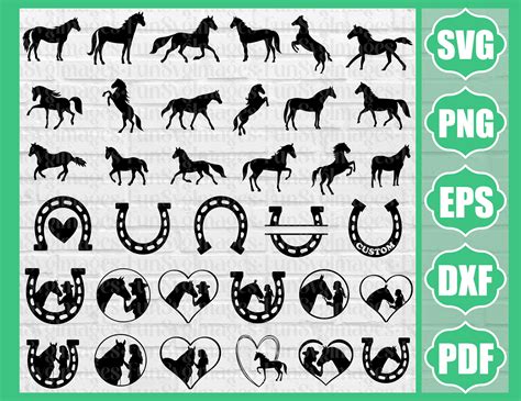 Horse Silhouette Horse Svg Horseshoe Svg Horse Head Svg Horse