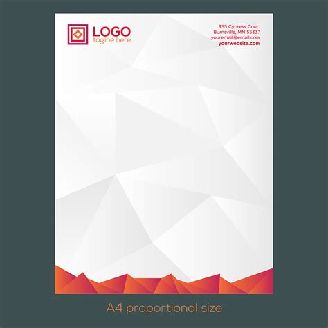 Colorful Red Letterhead Template 577278 Vector Art At Vecteezy