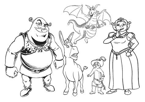 Desenho De Personagens De Shrek Para Colorir Tudodesenhos