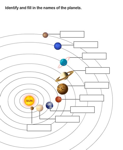 Solar System Worksheet 8 Learn About The Nine Planets In The Solar System