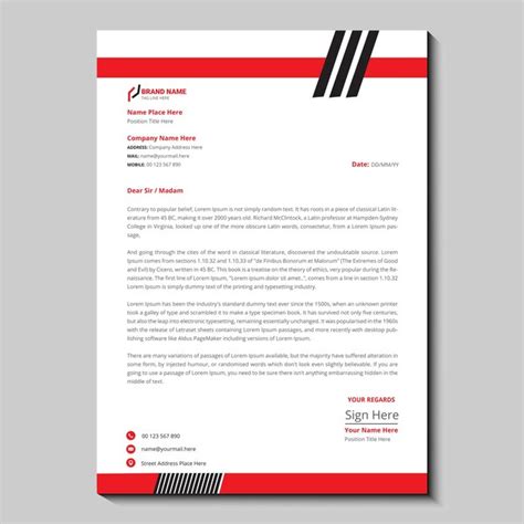 Premium Vector Corporate Letterhead Design