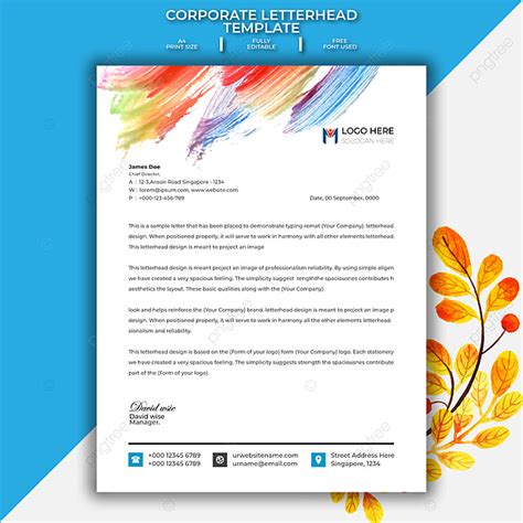 Colorful Letterhead Design Template Download On Pngtree