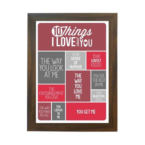 10 Things I Love About You Print ﻿trie