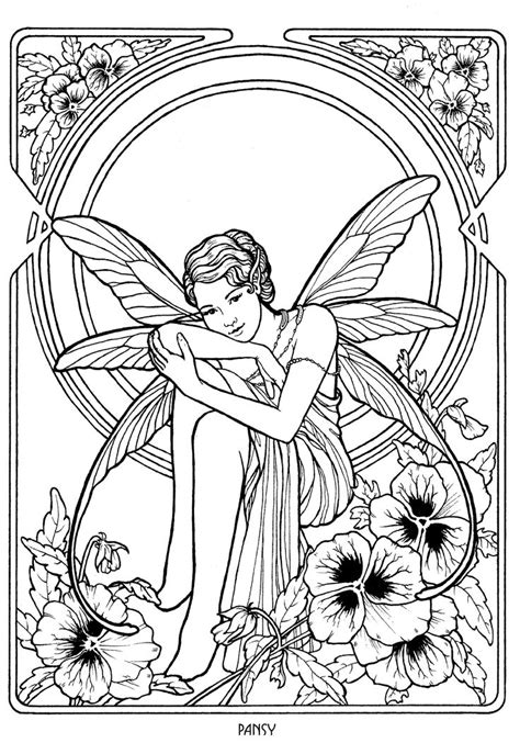 56 Fairy Coloring Pages For Adults Evelynin Geneva